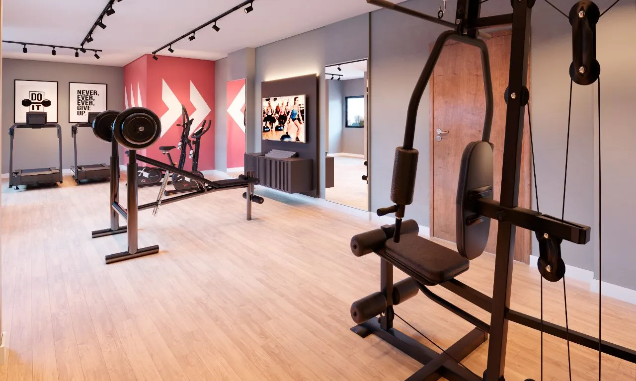 Academia equipada — fitness no Auge Panamby